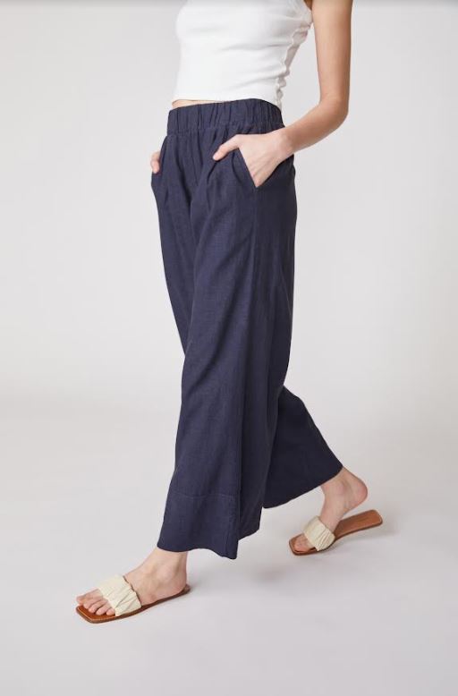Stateside Linen Wide Leg Pull On Pant