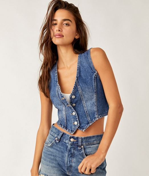 Free People Tate Denim Vest