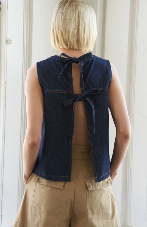 Free Market Serenity Denim Top
