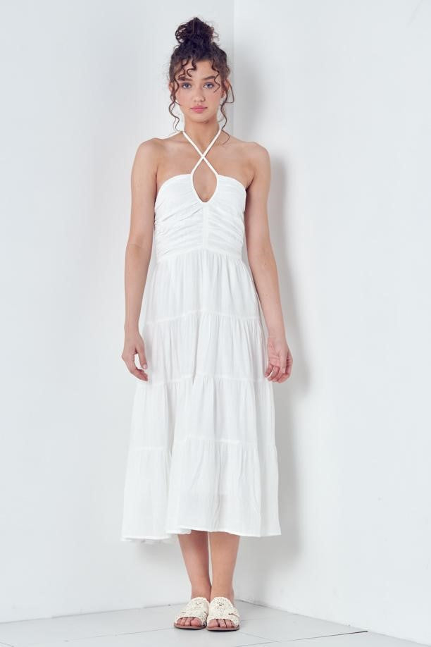 Lena Shirred Top Tiered Midi Dress Dales Clothing for Men and Women Lena Shirred Top Tiered Midi Dress Dales Clothing for Men and Women