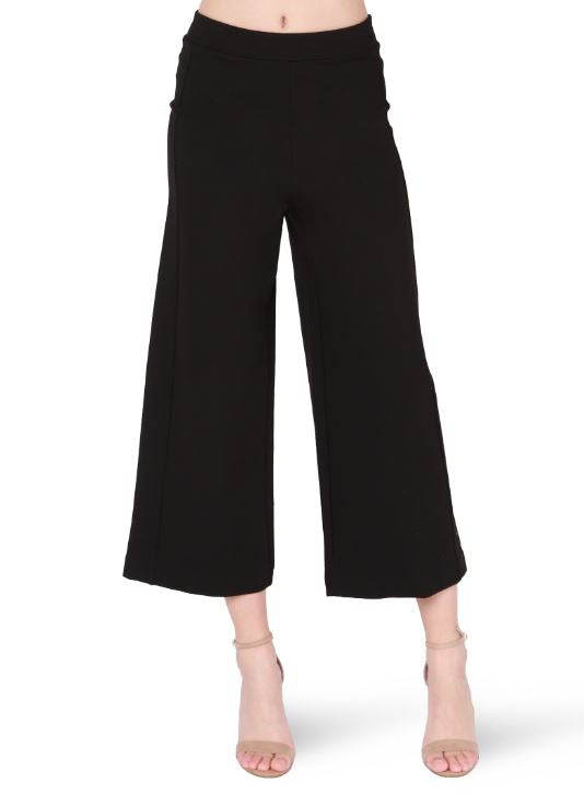 Pantalon court Dex à jambe large en point de pont