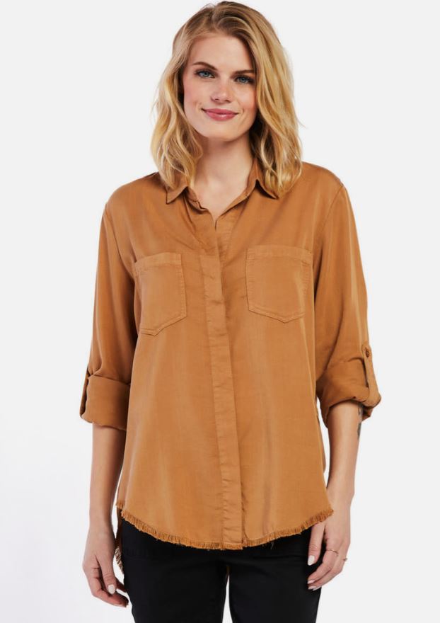 Velvet Heart Riley Roll Tab Sleeve Button Down