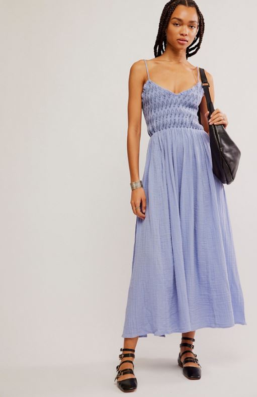 Free People Sweet Nothings Midi-Solid Dress