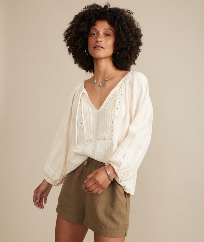 Marine Layer Dakota Peasant Blouse