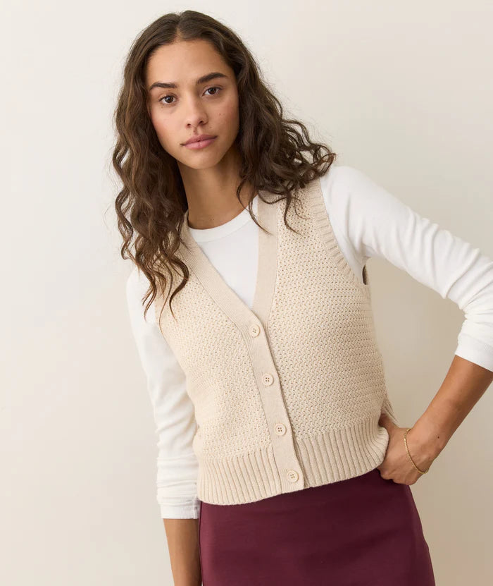 Marine Layer Robin Textured Sweater Vest