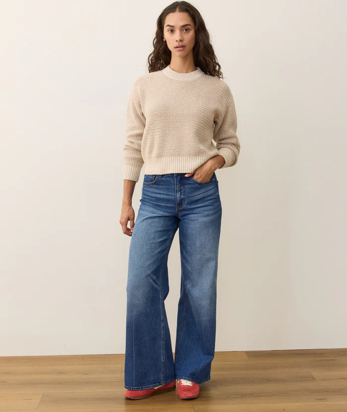 Marine Layer Robin Textured Crewneck Sweater