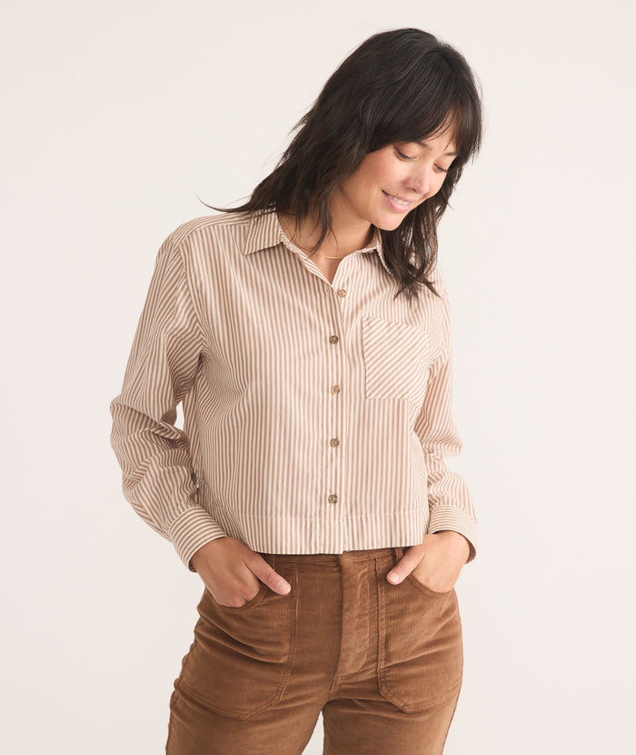Marine Layer Mila Straight Hem Button Down
