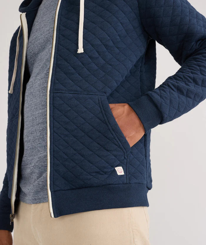 Marine Layer Corbet Quilted Full Zip Hoodie