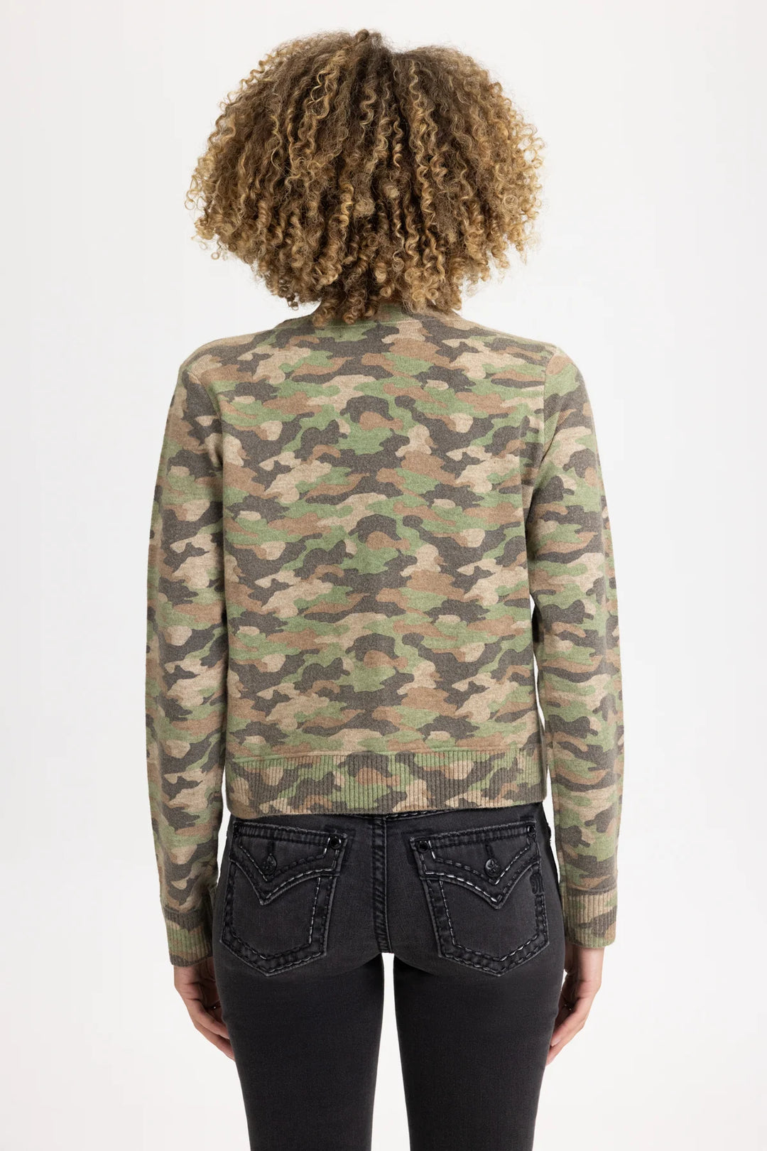 Miss Me Camo Long Sleeve Cardigan