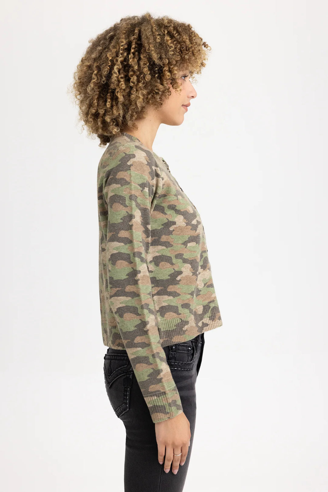 Miss Me Camo Long Sleeve Cardigan