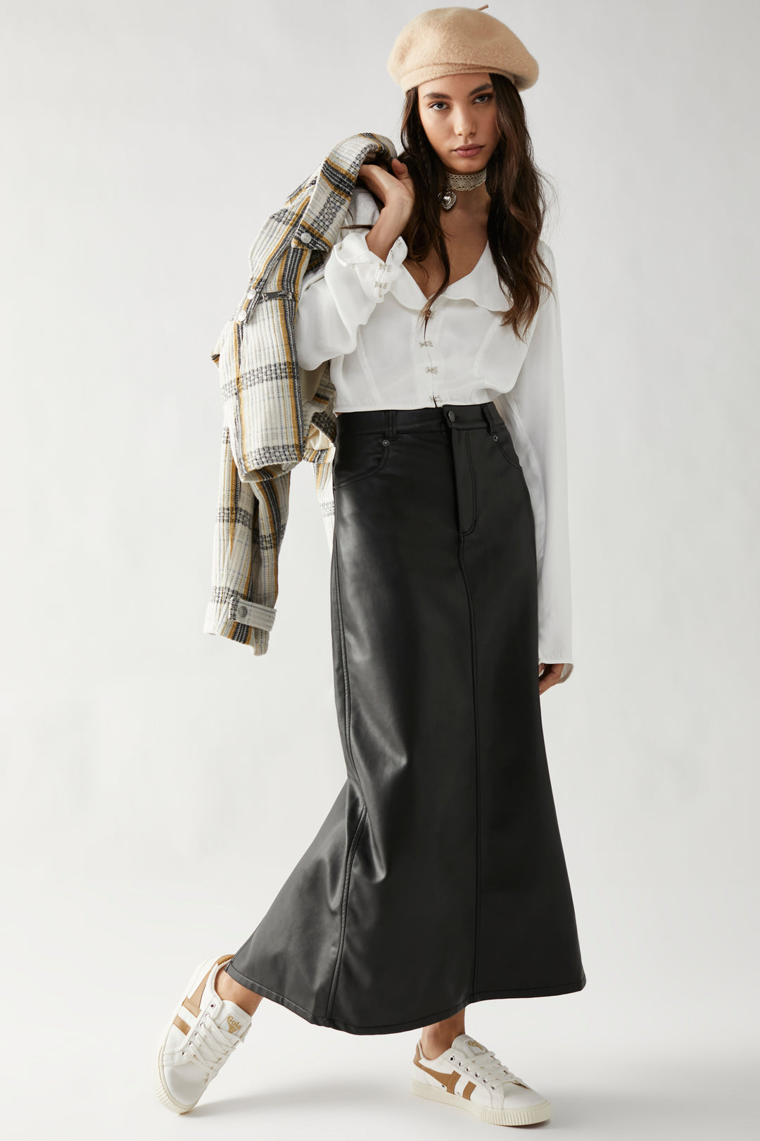 Free People City Slicker Vegan Maxi