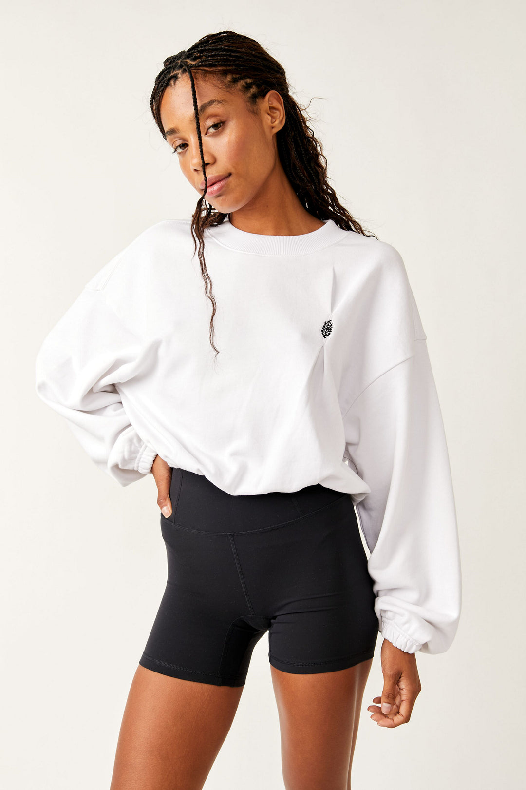 Free People Movement Start To Finish Bubble Sweatshirt