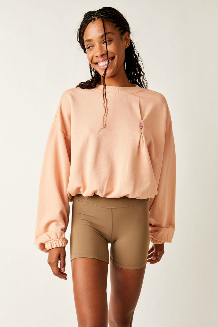 Free People Movement Start To Finish Bubble Sweatshirt