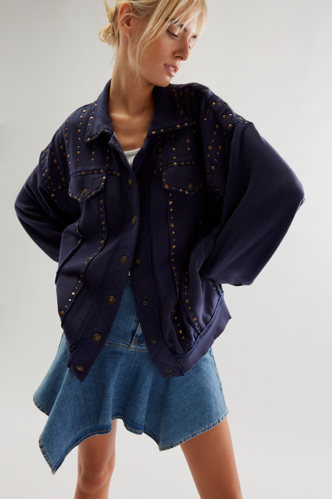 Free People Keepin' On Trucker-Jacke
