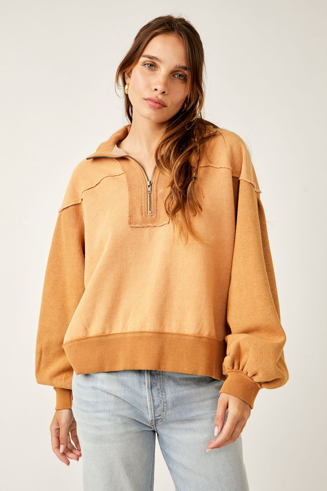 Free People Kassey Jacke mit halbem Reißverschluss