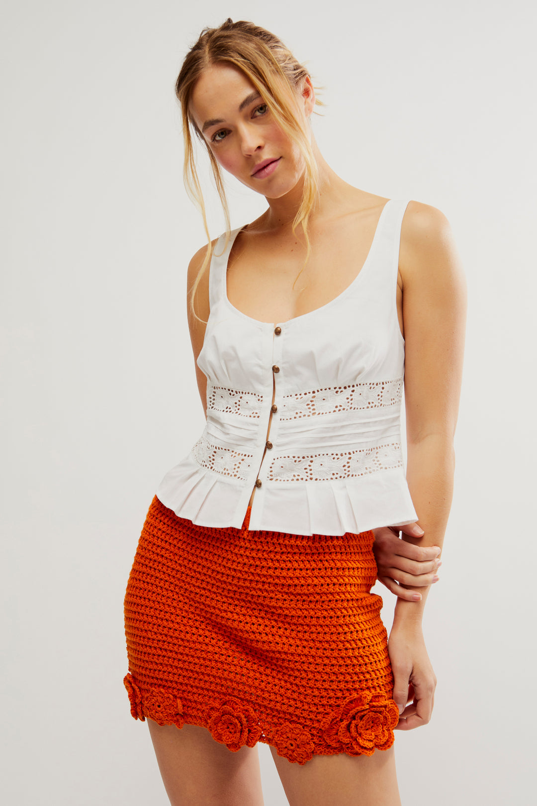 Free People Kianna Lace Tank