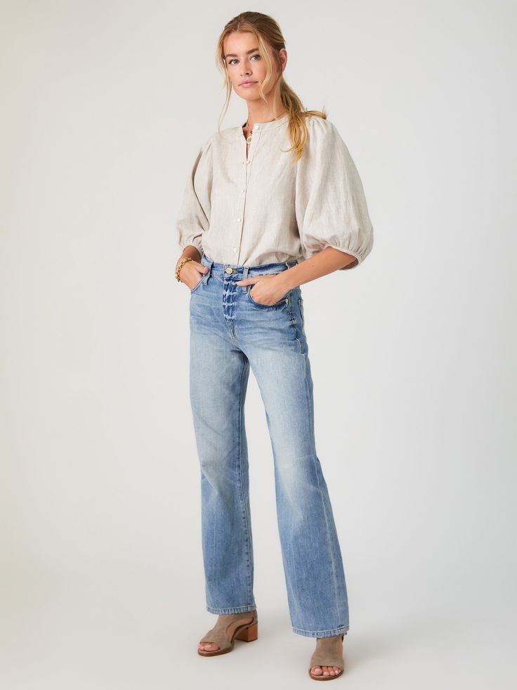 Fifteen Twenty Poof-Oberteil mit Knöpfen und Ärmeln