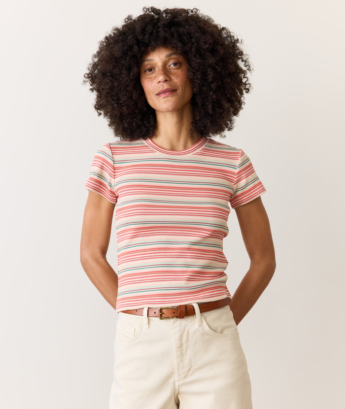 Marine Layer Lexi Rib Sun-In Crew Tee