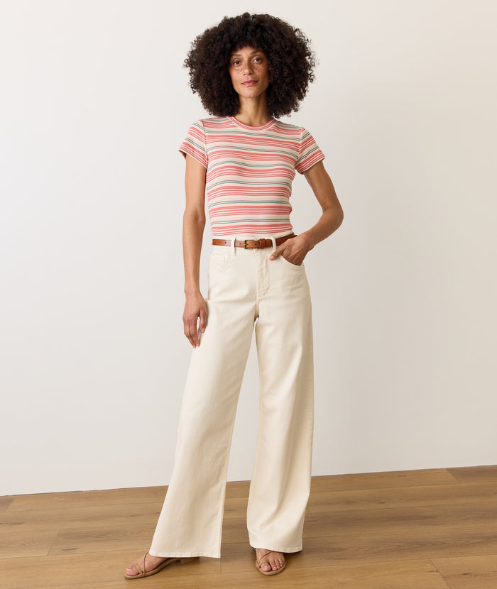 Marine Layer Lexi Rib Sun-In Crew Tee