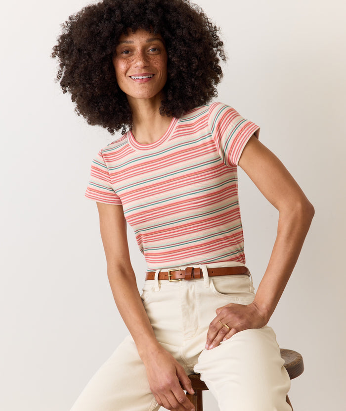 Marine Layer Lexi Rib Sun-In Crew Tee