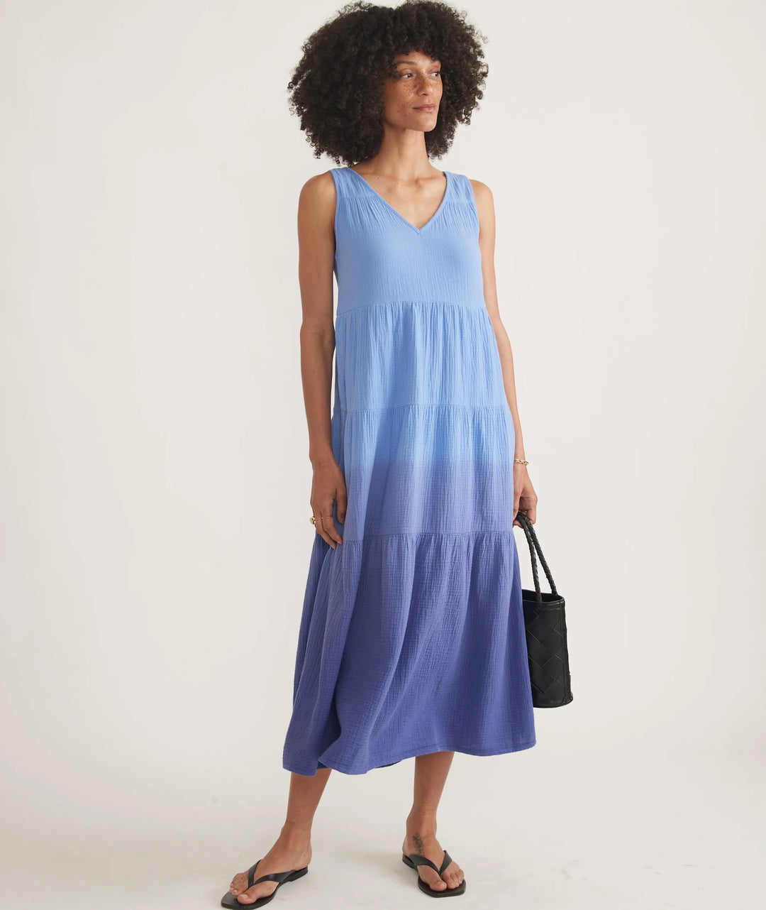 Marine Layer Corinne Double Cloth Maxi Dress
