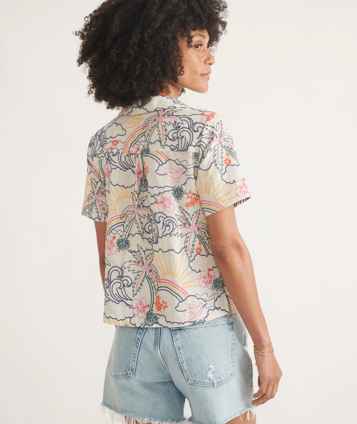 Marine Layer Lucy Short Sleeve Resort Shirt