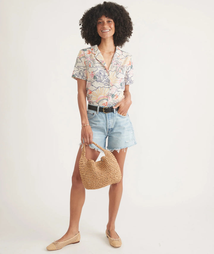 Marine Layer Lucy Short Sleeve Resort Shirt