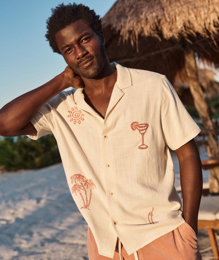 Marine Layer Embroidered Resort Shirt
