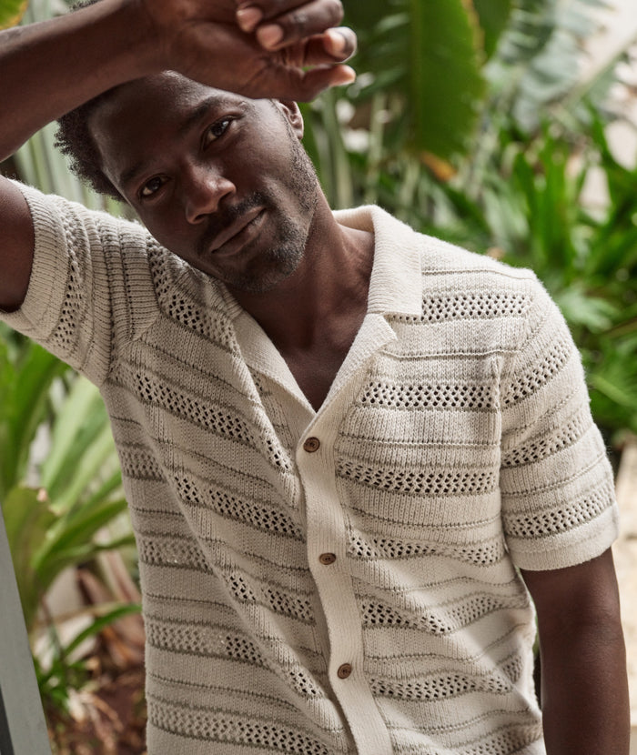 Marine Layer Button-Down Open Knit Sweater