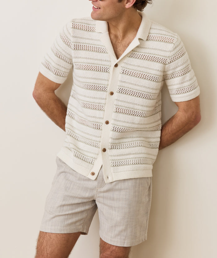 Marine Layer Button-Down Open Knit Sweater