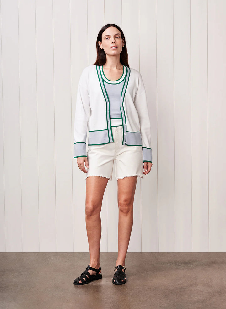 Stateside Color Block Cardigan Sweater