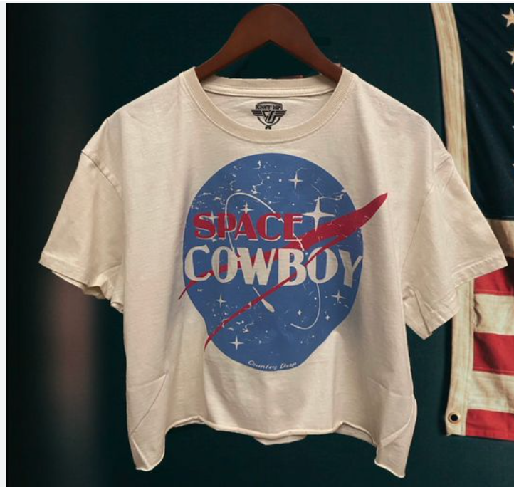 Country Deep Space Cowboy Crop Tee