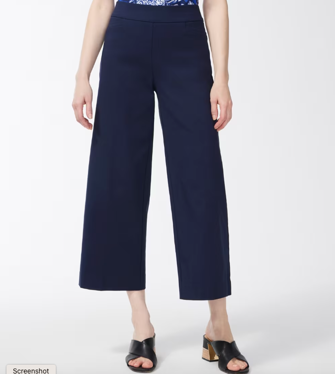 Fifteen Twenty – Kurz geschnittene Hose mit weitem Bein – Schwarz – M