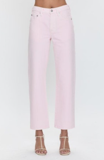 Pistola Lexi Mid Rise Bowed Straight Jean