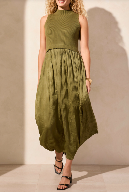 Tribal Sleeveless Twofer Maxi Dress