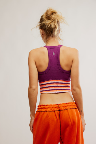 Free People Movement All Clear V-Neck Stripe Cami