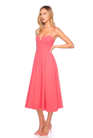 angled Wire string midi dress xs / watermelon