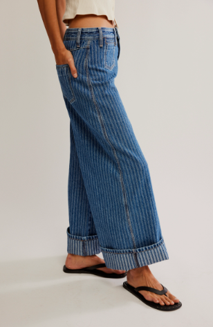 Free People Brette Cropped Wide Leg Jean