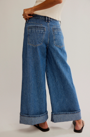 Free People Brette Cropped Wide Leg Jean