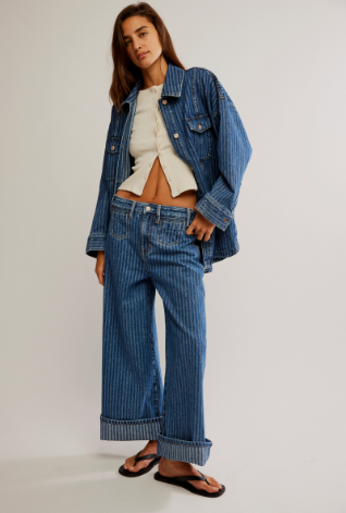 Free People Brette Cropped Wide Leg Jean