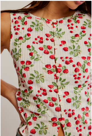 Free People Printed Tilly Vest