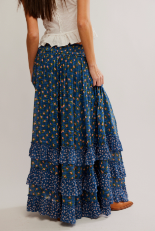 Free People Brynn Printed Maxi Skirt