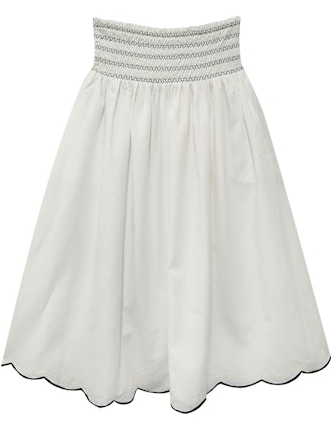 Fifteen Twenty Elsa Smocked Waist Midi Skirt