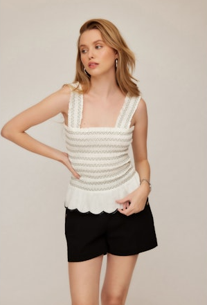 Fifteen Twenty Elliot Smocked Tank Top