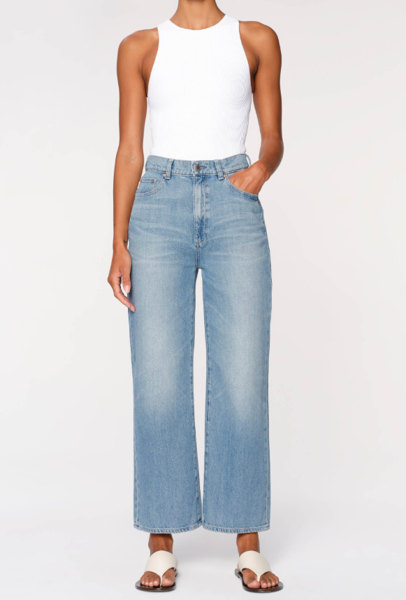 DL1961 Hepburn Wide Leg High Rise Ankle Jean