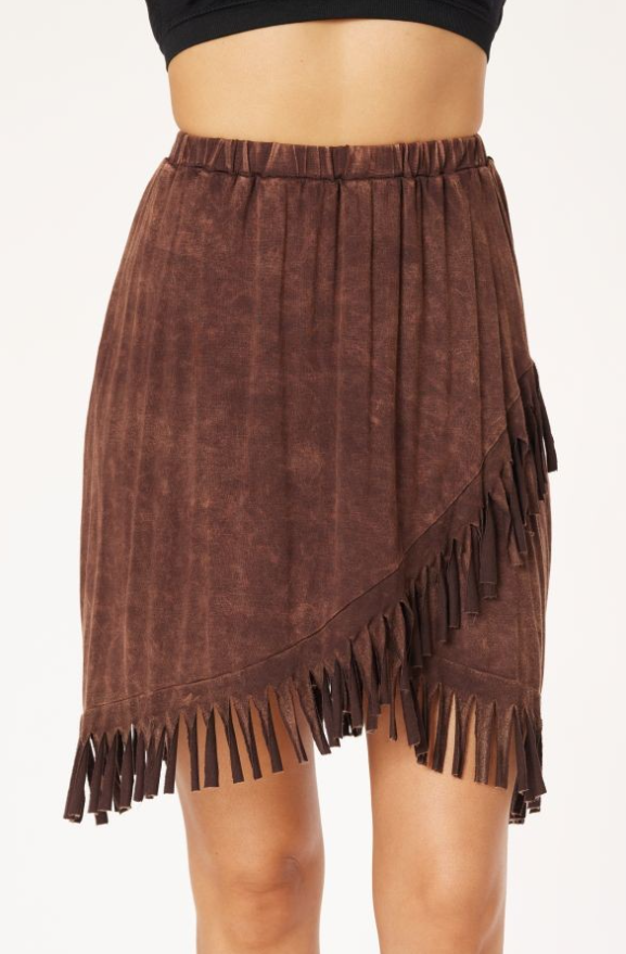 Dexterous Fringe Midi Skirt