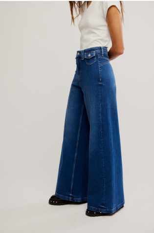 Free People Kellee High Rise Palazzo