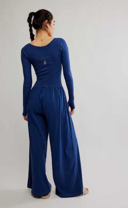 Free People Movement Hot Shot Wide Leg Onesie