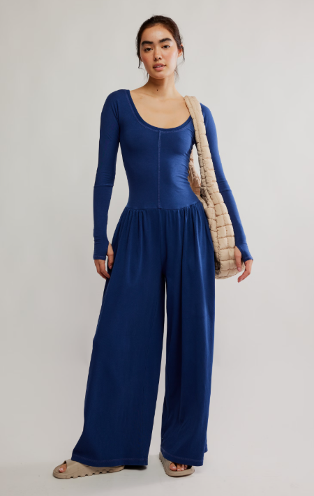 Free People Movement Hot Shot Wide Leg Onesie