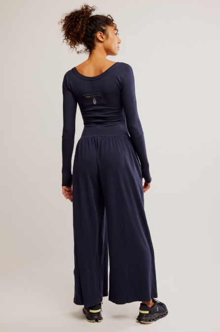 Free People Movement Hot Shot Wide Leg Onesie